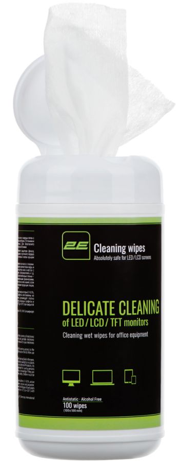 Вологі серветки 2E Cleaning Wipes 10x10 для очищення екранів, електроніки і скла