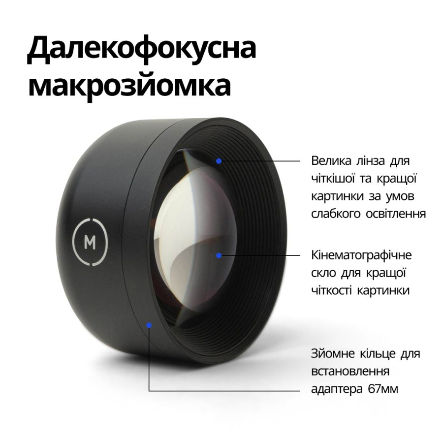 Обʼєктив Moment Macro 75mm v1 Mobile Lens - T-series