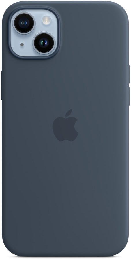 Чехол Apple Silicone Case with MagSafe для Apple iPhone 14 Plus (Storm Blue)