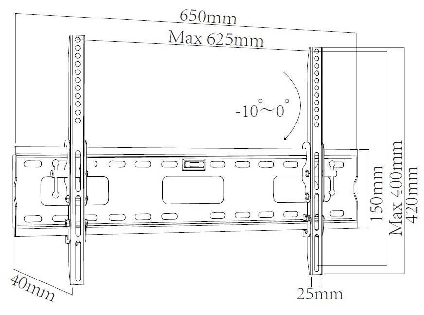 Кронштейн настінний X-Digital STEEL ST415 Black (6185118) 