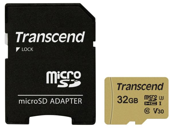 Карта пам'ятi Transcend microSDHC 32GB UHS-I U3 (TS32GUSD500S) + SD адаптер (6398424) 