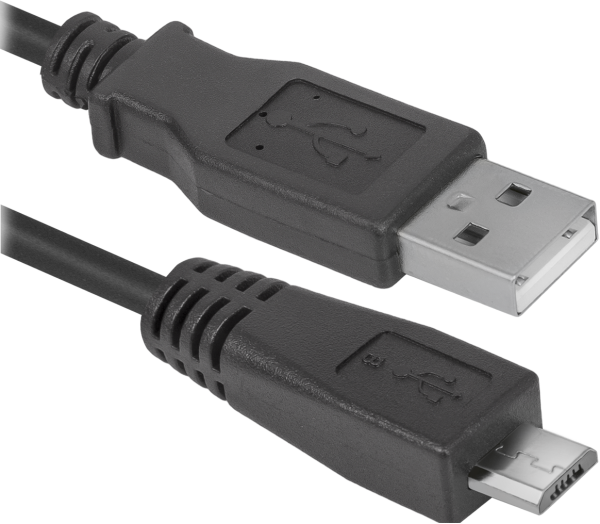 Кабель Defender USB08-06 USB 2.0 AM-MicroBM 1.8м, пакет (87459) (6253186) 