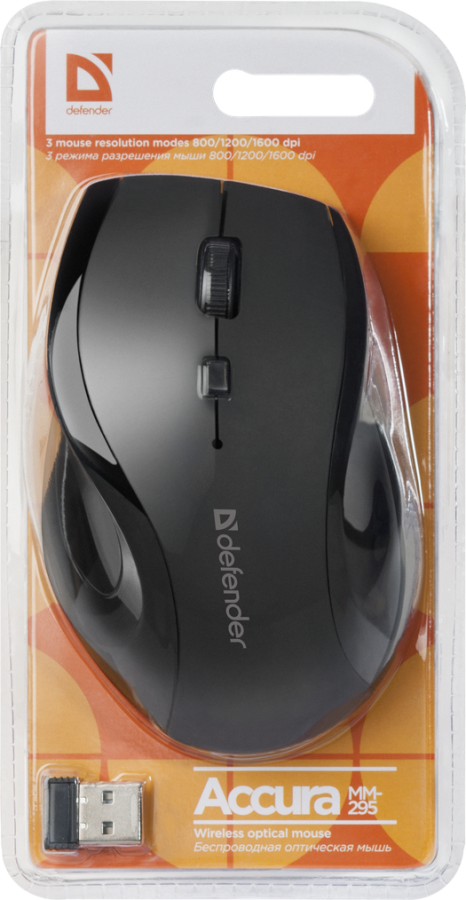 Миша Defender Accura MM-295 Wireless Black (52295) (6414722) 
