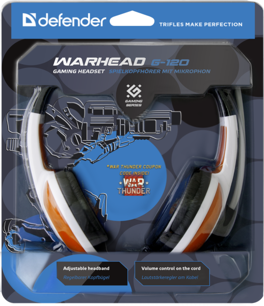 Гарнітура Defender Warhead G-120 Red+White (64098) (6307911) 