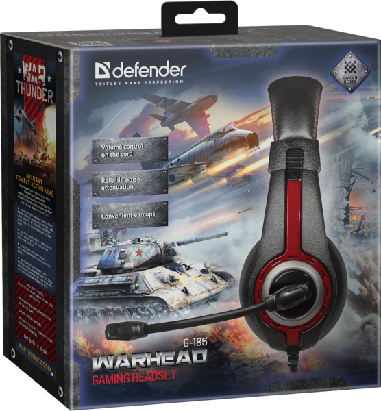 Гарнітура Defender Warhead G-185 Black+Red (64106) (6307916) 