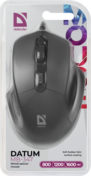 Миша Defender Datum MB-347 Black (52347) (6488926) 