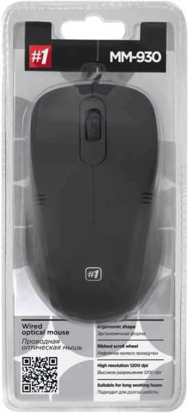Миша Defender #1 MM-930 Black (52930) (6307889) 