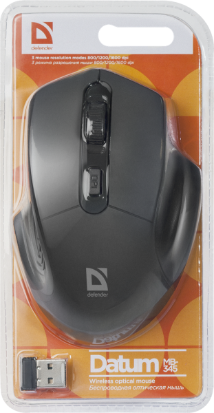 Миша Defender Datum MB-345 Wireless Black (52345) (6414723) 