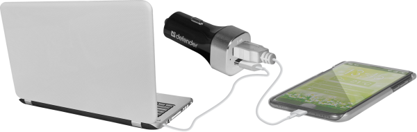 Автомобільний зарядний пристрій Defender UCG-01 авто, 1 порт USB + TypeC, 5V / 5.4A (83569) (6383812) 