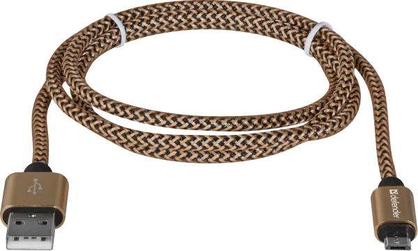 Кабель Defender USB08-03T USB(AM)-MicroBM 1.0m, Gold (87800) (6488846) 