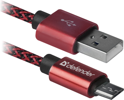 Кабель Defender USB08-03T USB(AM)-MicroBM 1.0m, Red (87801) (6488847) 