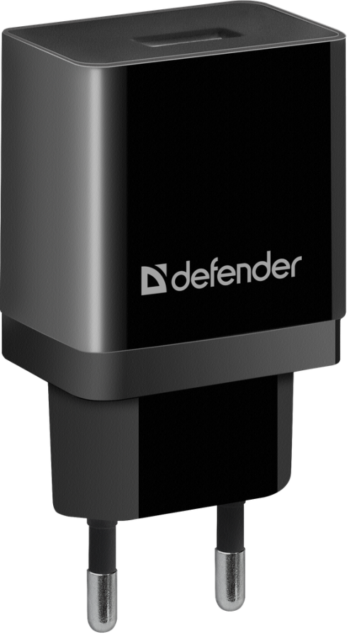Мережевий зарядний пристрій Defender EPA-10 Black, 1xUSB, 5V/2.1A, Package (83572) (6505065) 