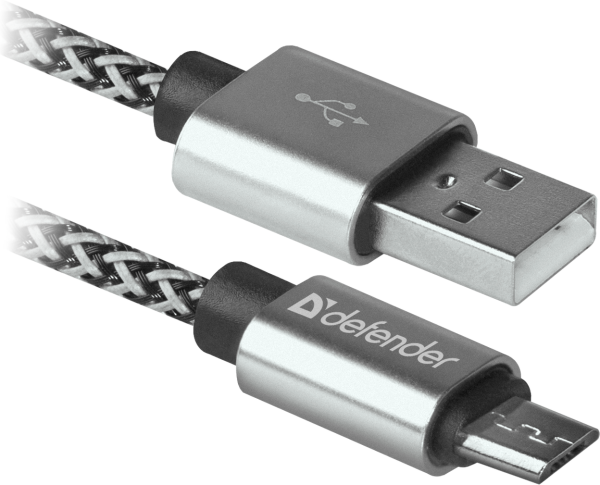 Кабель Defender USB08-03T PRO USB2.0,AM-MicroBM White, 1m (87803) (6499805) 