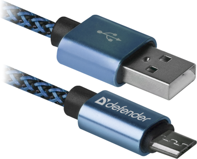 Кабель Defender USB08-03T USB(AM)-MicroBM 1.0m, Blue (87805) (6488848) 