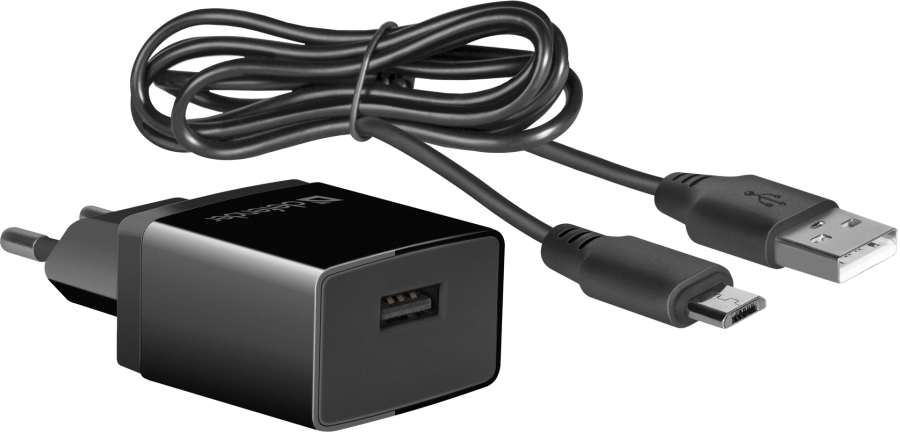 Мережевий зарядний пристрій Defender UPС-11 1xUSB, 5V/2.1А, Кабель micro-USB (83556) (6514095) 