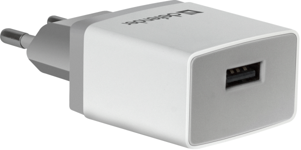 Мережевий зарядний пристрій Defender UPA-21 White, 1xUSB, 5V/2.1A (83571) (6505064) 