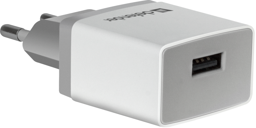 Мережевий зарядний пристрій Defender UPA-21 White, 1xUSB, 5V/2.1A (83571) (6505064) 