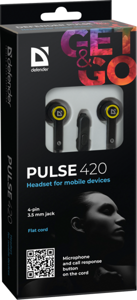 Гарнітура Defender Pulse 420 Yellow (63421) (6217090) 