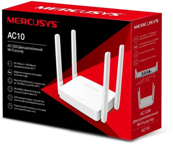 Бездротовий маршрутизатор Mercusys AC10 (6660591) 
