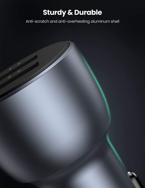 Автомобільний зарядний пристрій Ugreen CD213 36W 2xUSB QC 3.0 3A Car Charger (Dark Blue) (6689298) 