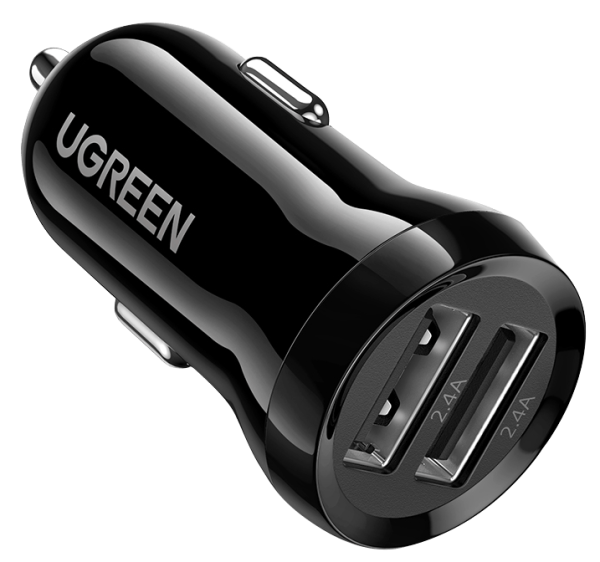 Автомобільний зарядний пристрій Ugreen ED018 24W 2xUSB Car Charger (Black) (6689291) 