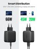 Мережевий зарядний пристрій Ugreen CD216 66W 2xType-C PD Charger (Black) (6689270) 