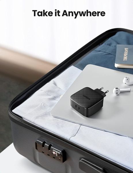 Мережевий зарядний пристрій Ugreen CD216 66W 2xType-C PD Charger (Black) (6689270) 