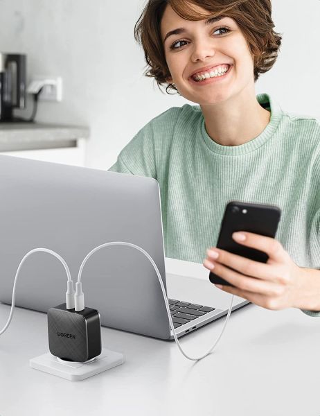 Мережевий зарядний пристрій Ugreen CD216 66W 2xType-C PD Charger (Black) (6689270) 