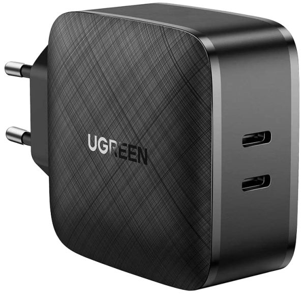 Мережевий зарядний пристрій Ugreen CD216 66W 2xType-C PD Charger (Black) (6689270) 