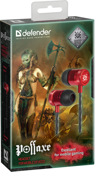 Гарнітура Defender Pollaxe Black + Red 1.2 m (64453) (6492220) 