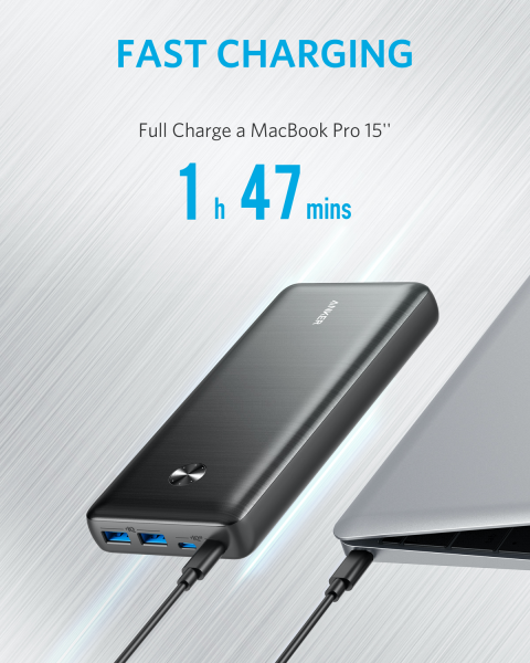 Портативний зарядний пристрій Anker PowerCore III Elite 25600 mAh 87W (Black) (6833635) 
