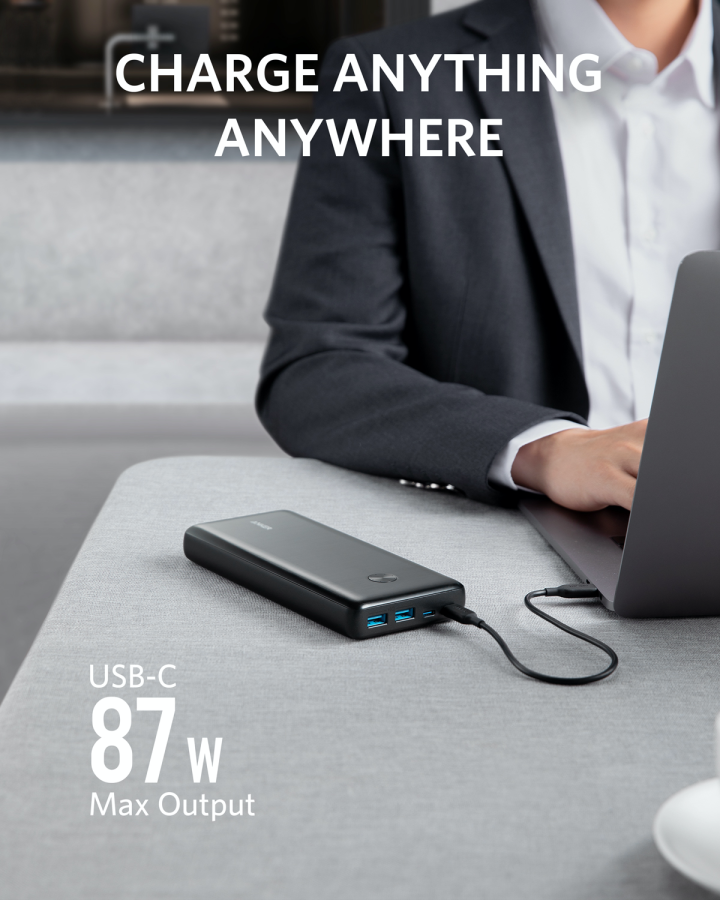 Портативний зарядний пристрій Anker PowerCore III Elite 25600 mAh 87W (Black) (6833635) 