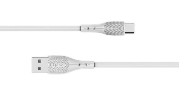 Кабель T-PHOX Wing T-C836 Type-C - 1m (White) (6821499) 