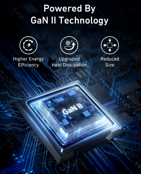 Мережевий зарядний пристрій ANKER PowerPort 736 Nano II - 100W 2xUSB-C PD & 1xPIQ GaN  (6837239) 