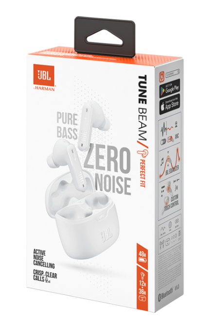 Гарнітура JBL TUNE BEAM White (JBLTBEAMWHT) (6891591) 