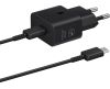 Мережевий зарядний пристрій Samsung 25W Travel Adapter + Type-C cable Black (EP-T2510XBEGEU) (6921948) 