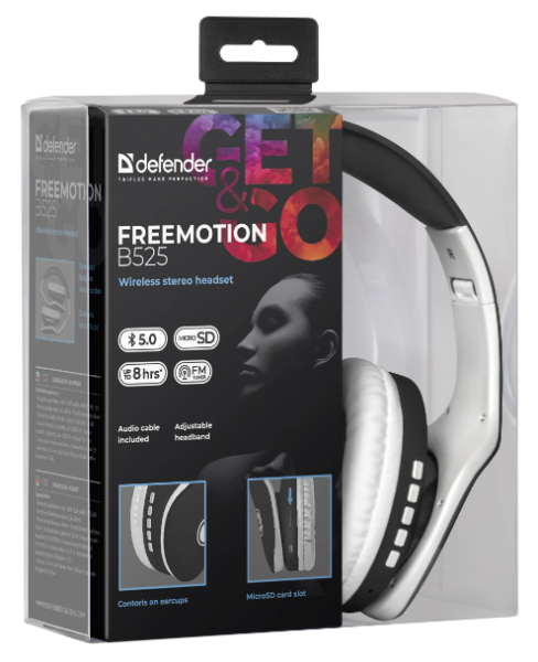 Гарінтура Defender FreeMotion B525 White/Black (63525) (6492203) 