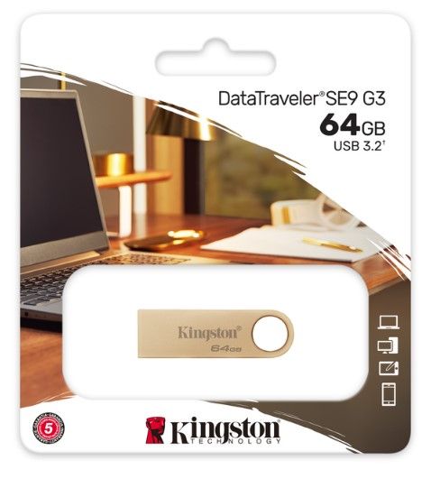 Flash Drive Kingston DT SE9 G3 64GB USB 3.2 Gold (DTSE9G3/64GB) (6962751) 