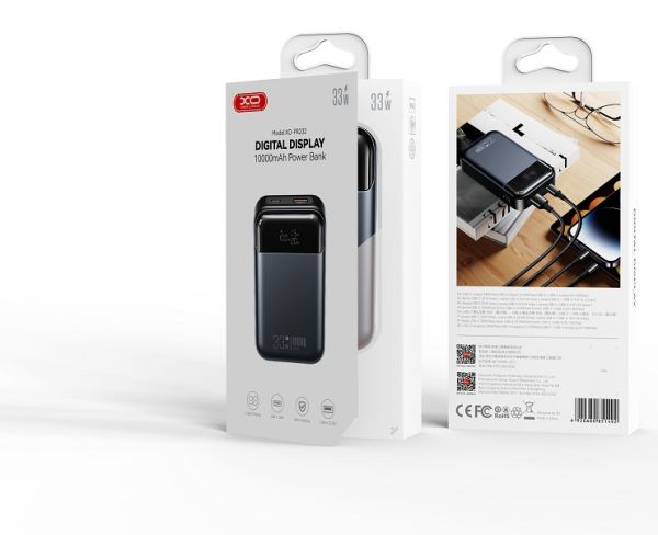 Портативний зарядний пристрій XO PR232 - 10000 mAh PD30W + PPS33W (Black)  (6974559) 