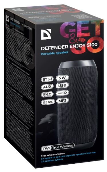 Портативна акустика Defender Enjoy S100 Black (65101) (6974735) 
