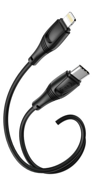Кабель XO NBQ239A Zeus Series High Elastic Type-C to Lightning - 27W - 1m (Black) (6974576) 