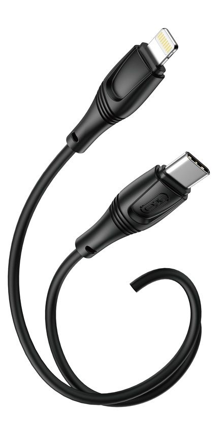 Кабель XO NBQ239A Zeus Series High Elastic Type-C to Lightning - 27W - 1m (Black) (6974576) 