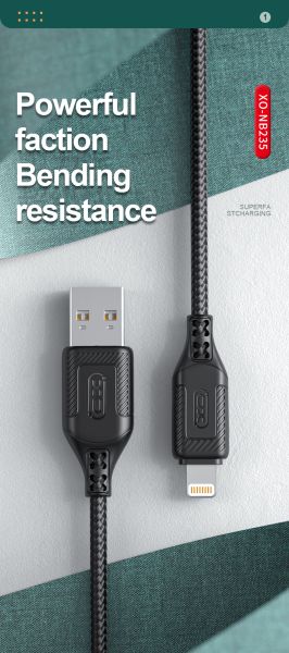 Кабель XO NBQ236A Braided Type-C to Lightning - 27W - 1m (Black)  (6974578) 