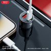 Автомобільний зарядний пристрій XO CC58 95W Car Charger Type-C PD 65W + USB-A 30W (Gray)  (6974562) 