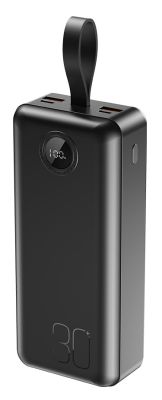 Портативний зарядний пристрій XO PR240 - 30000 mAh PD20W + QC22.5W with light (Black)  (6974644) 
