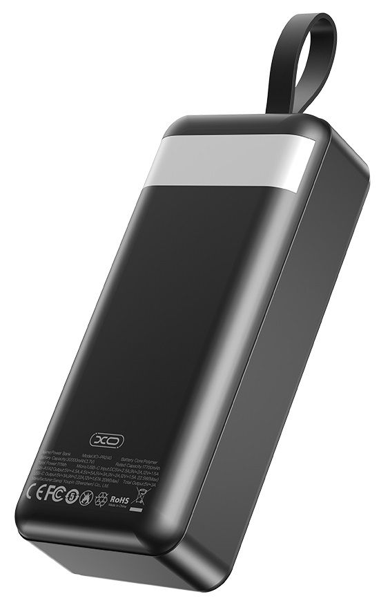 Портативний зарядний пристрій XO PR240 - 30000 mAh PD20W + QC22.5W with light (Black)  (6974644) 
