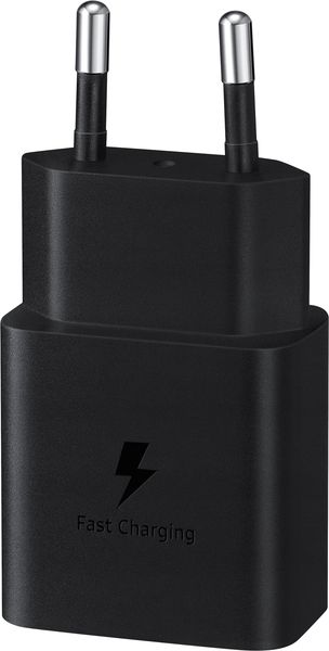 Мережевий зарядний пристрій Samsung 15W Power Adapter Type-C+Cable - Black (EP-T1510XBEGEU) (6972208) 