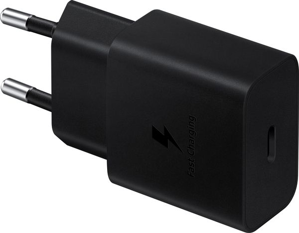 Мережевий зарядний пристрій Samsung 15W Power Adapter Type-C+Cable - Black (EP-T1510XBEGEU) (6972208) 