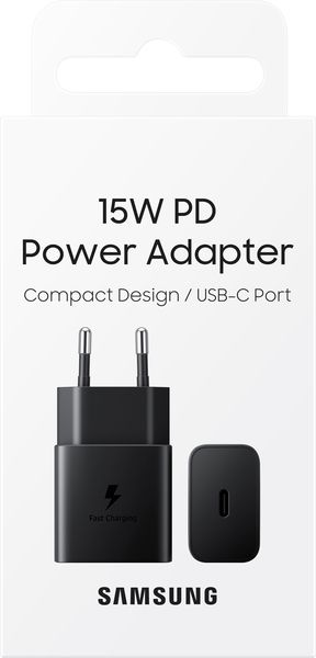 Мережевий зарядний пристрій Samsung 15W Power Adapter (w/o Cable) - Black (EP-T1510NBEGEU) (6972210) 