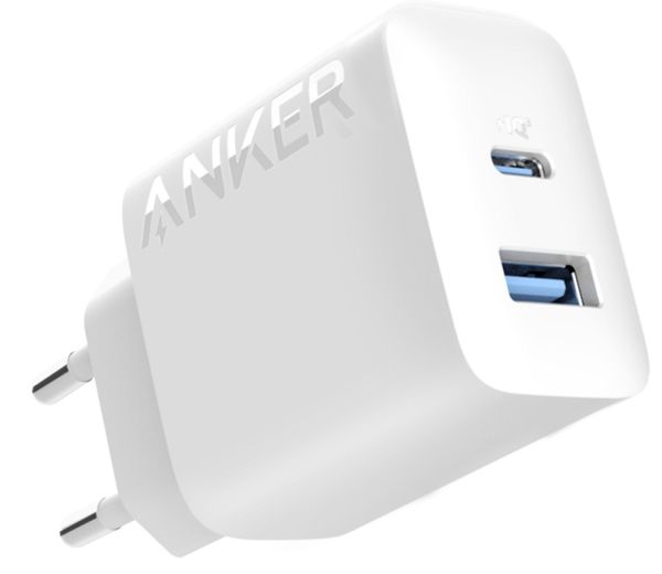 Мережевий зарядний пристрій Anker PowerPort - 20W USB-C&USB-A White (6924821) 